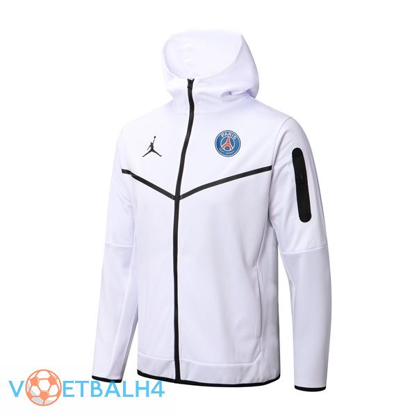 JORDAN Paris PSG trainingsjack Hoodie wit 2022/2023