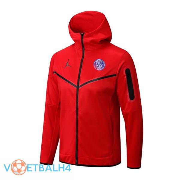 JORDAN Paris PSG trainingsjack Hoodie rood 2022/2023