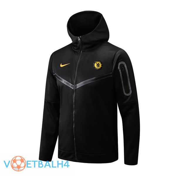 FC Chelsea trainingsjack Hoodie zwart 2022/2023