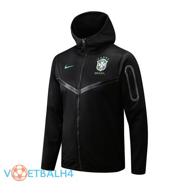 Brazilië trainingsjack Hoodie zwart 2022/2023