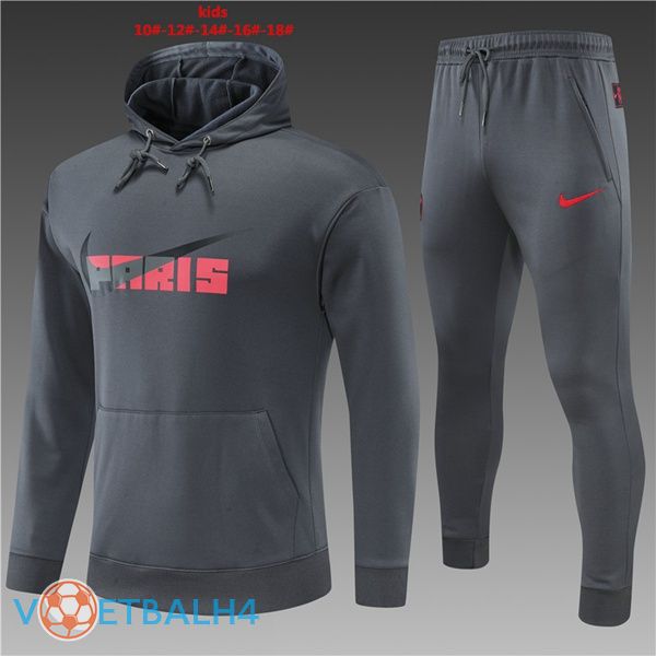 Paris PSG trainingsjack Hoodie kinderen grijs 2022/2023