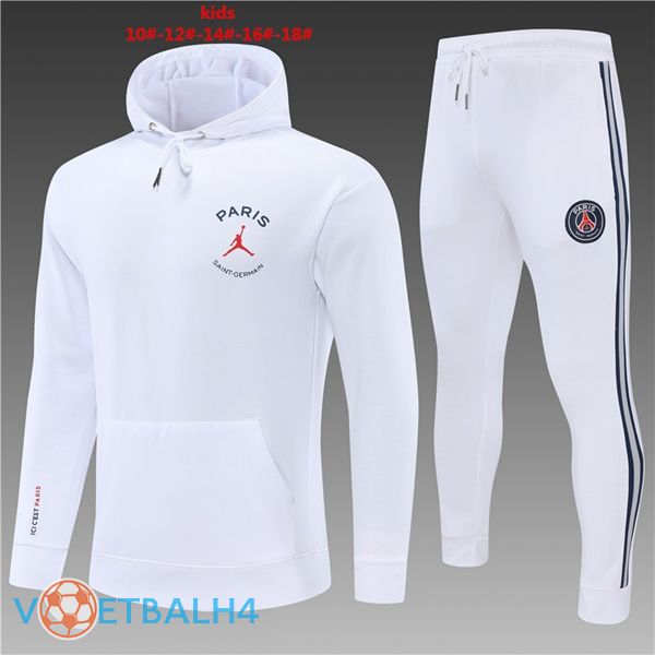 JORDAN Paris PSG trainingsjack Hoodie kinderen wit 2022/2023