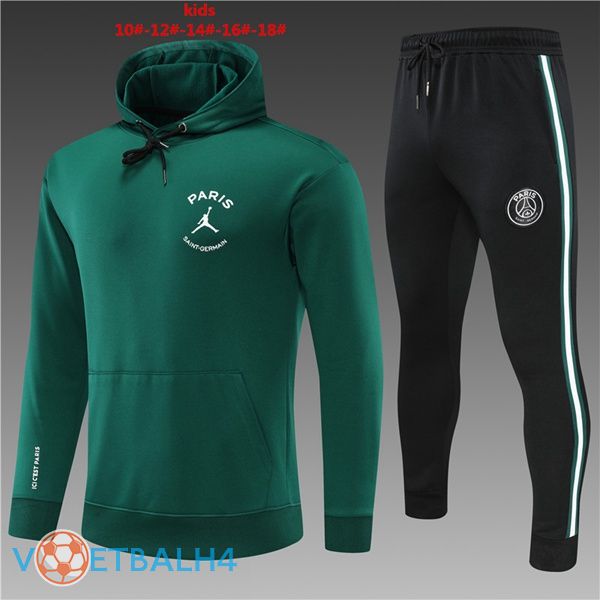 JORDAN Paris PSG trainingsjack Hoodie kinderen groente 2022/2023