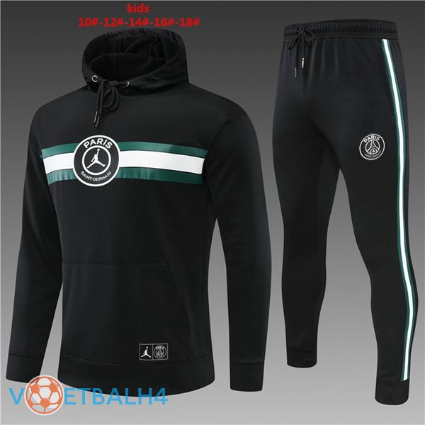 JORDAN Paris PSG trainingsjack Hoodie kinderen zwart 2022/2023