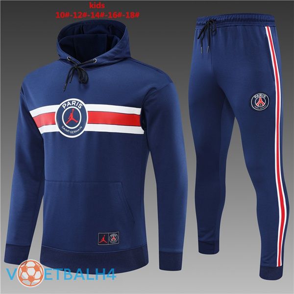 JORDAN Paris PSG trainingsjack Hoodie kinderen blauw 2022/2023