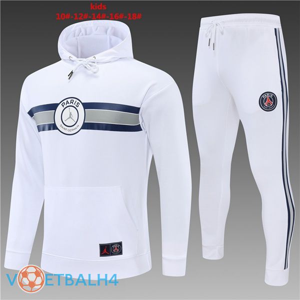 JORDAN Paris PSG trainingsjack Hoodie kinderen wit 2022/2023