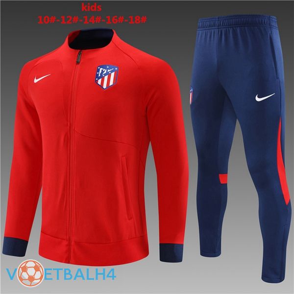 Atletico Madrid kinderen Trainingsjaspak rood 2022/2023