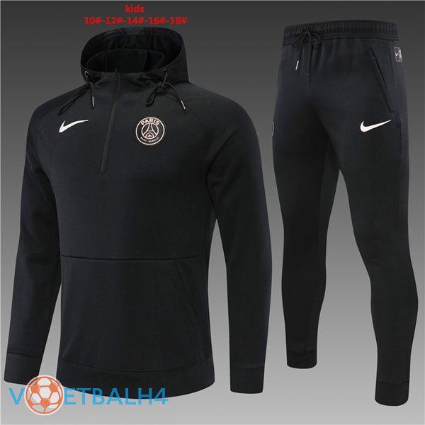 Paris PSG trainingsjack Hoodie kinderen zwart 2022/2023