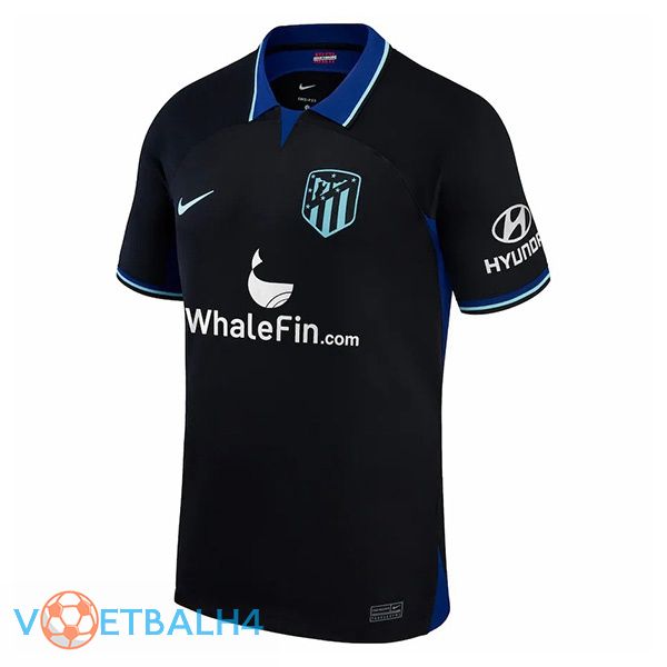 Atletico Madrid voetbal jersey uit zwart 2022/2023