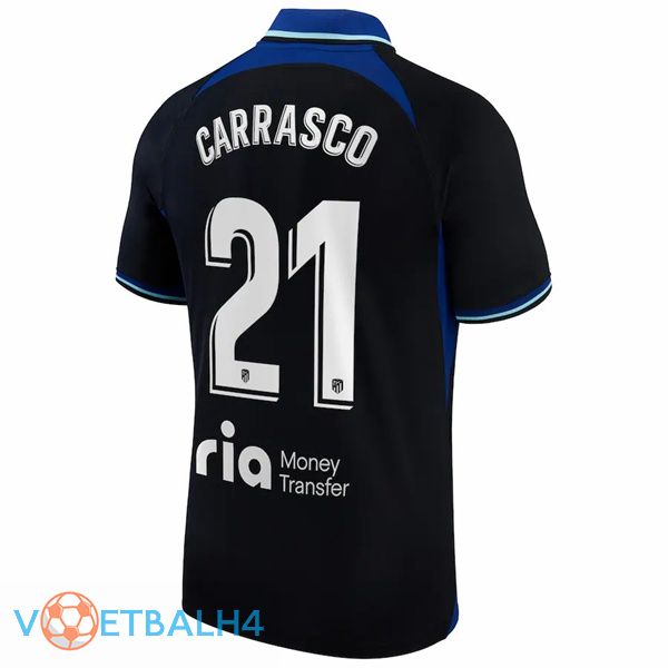 Atletico Madrid (Carrasco 21) voetbal jersey uit zwart 2022/2023