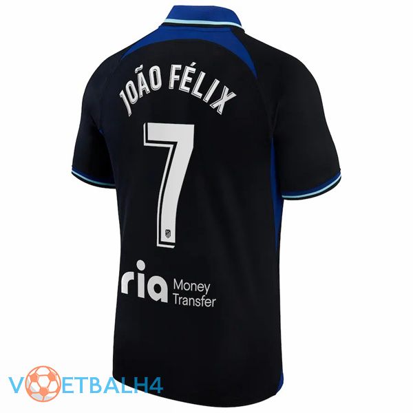 Atletico Madrid (João Félix 7) voetbal jersey uit zwart 2022/2023