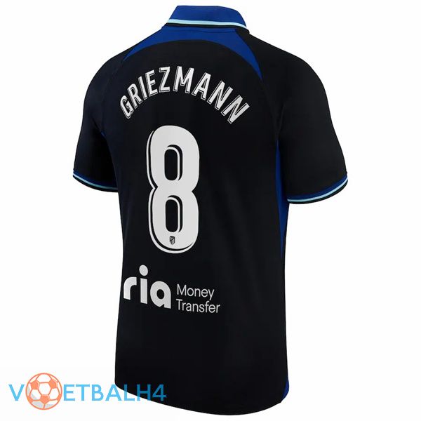 Atletico Madrid (Griezmann 8) voetbal jersey uit zwart 2022/2023