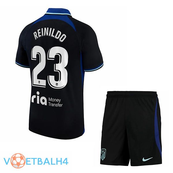 Atletico Madrid (Reinildo 23) kinderen voetbal jersey uit zwart 2022/2023