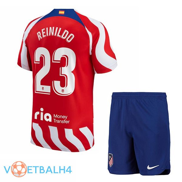 Atletico Madrid (Reinildo 23) kinderen voetbal jersey thuis rood 2022/2023