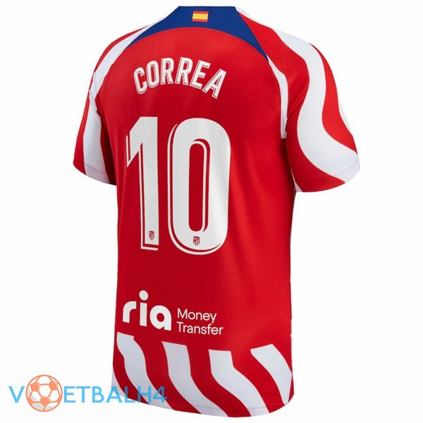 Atletico Madrid (Correa 10) voetbal jersey thuis rood 2022/2023