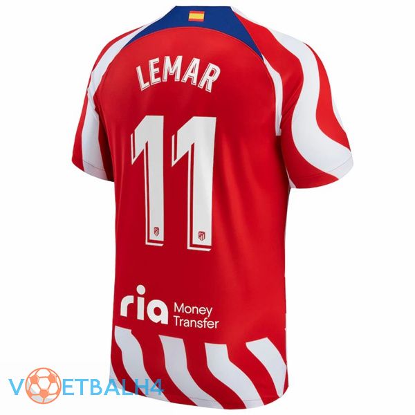 Atletico Madrid (Lemar 11) voetbal jersey thuis rood 2022/2023