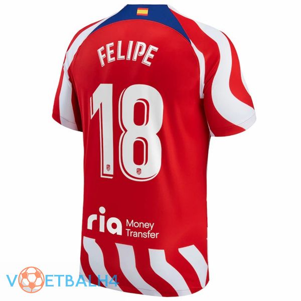 Atletico Madrid (Felipe 18) voetbal jersey thuis rood 2022/2023