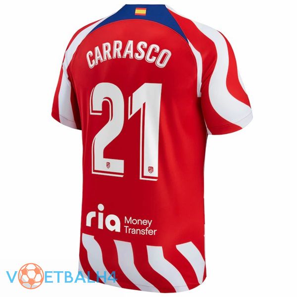 Atletico Madrid (Carrasco 21) voetbal jersey thuis rood 2022/2023