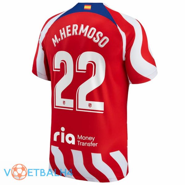 Atletico Madrid (M.Hermoso 22) voetbal jersey thuis rood 2022/2023