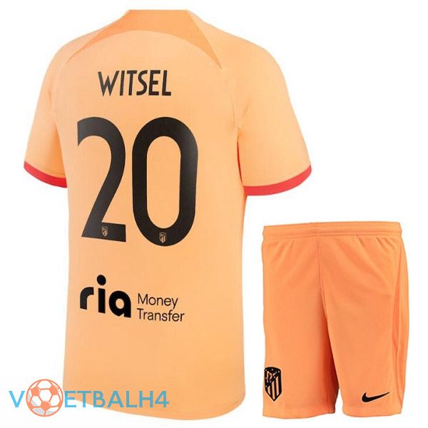 Atletico Madrid (WITSEL 20) kinderen voetbal jerseys derde oranje 2022-2023