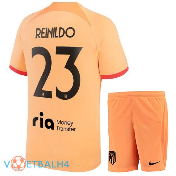 Atletico Madrid (REINILDO 23) kinderen voetbal jerseys derde oranje 2022-2023