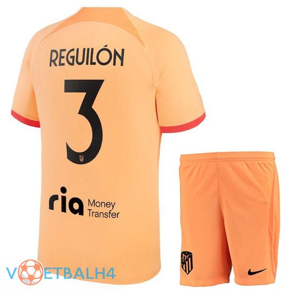 Atletico Madrid (REGUILÓN 3) kinderen voetbal jerseys derde oranje 2022-2023