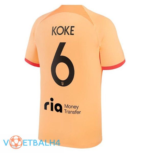 Atletico Madrid (KOKE 6) voetbal jerseys derde oranje 2022-2023