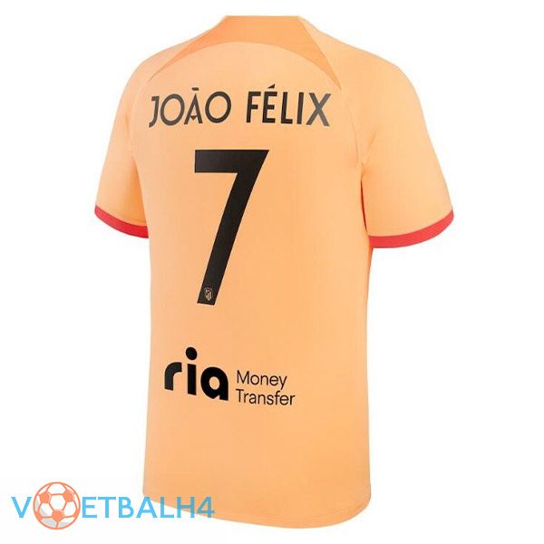 Atletico Madrid (JOÃO FÉLIX 7) voetbal jerseys derde oranje 2022-2023