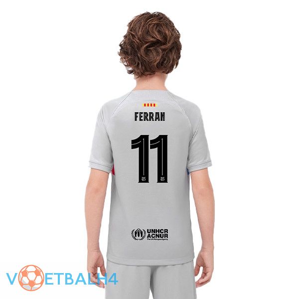 FC Barcelona (FERRAN 11) kinderen voetbal jerseys derde grijs 2022-2023