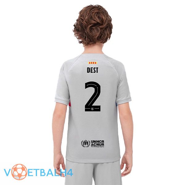 FC Barcelona (DEST 2) kinderen voetbal jerseys derde grijs 2022-2023