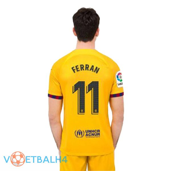 FC Barcelona (FERRAN 11) voetbal jersey vierde geel 2022/2023