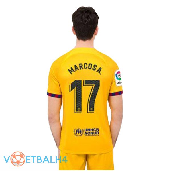 FC Barcelona (MARCOS A. 17) voetbal jersey vierde geel 2022/2023