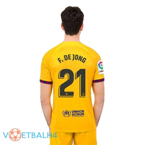 FC Barcelona (F. De JONG 21) voetbal jersey vierde geel 2022/2023