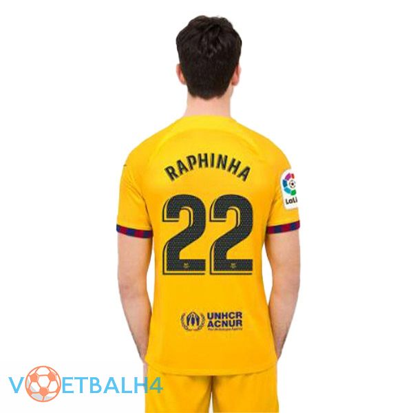 FC Barcelona (RAPHINHA 22) voetbal jersey vierde geel 2022/2023