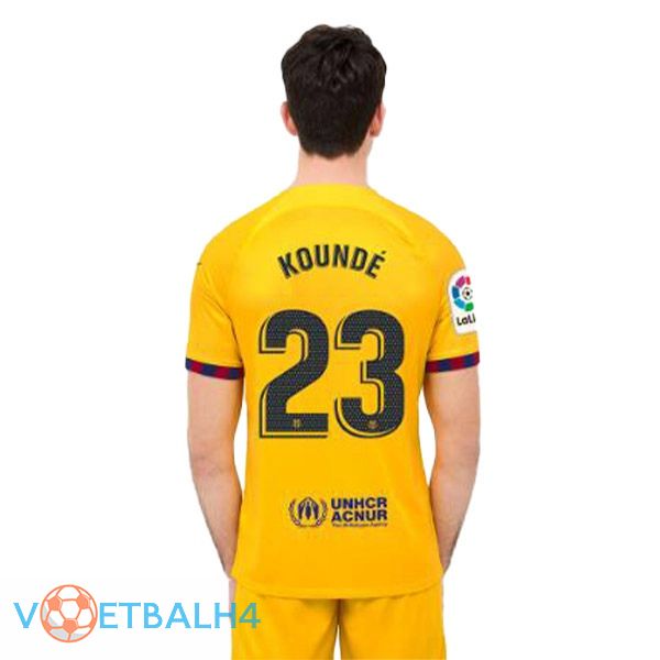 FC Barcelona (KOUNDE 23) voetbal jersey vierde geel 2022/2023