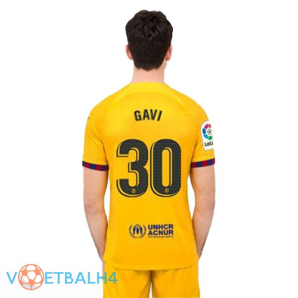 FC Barcelona (GAVI 30) voetbal jersey vierde geel 2022/2023