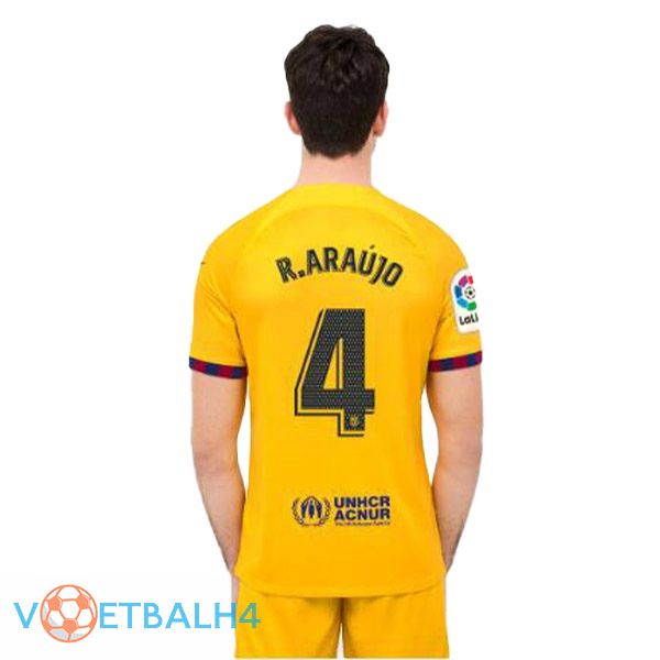 FC Barcelona (R. ARAUJO 4) voetbal jersey vierde geel 2022/2023