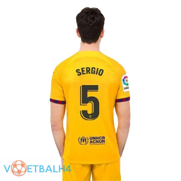 FC Barcelona (SERGIO 5) voetbal jersey vierde geel 2022/2023