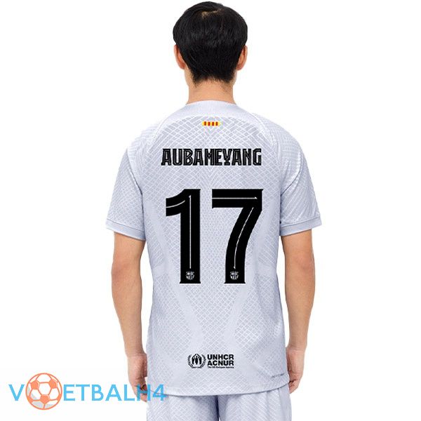 FC Barcelona (AUBAMEYANG 17) voetbal jerseys derde grijs 2022-2023