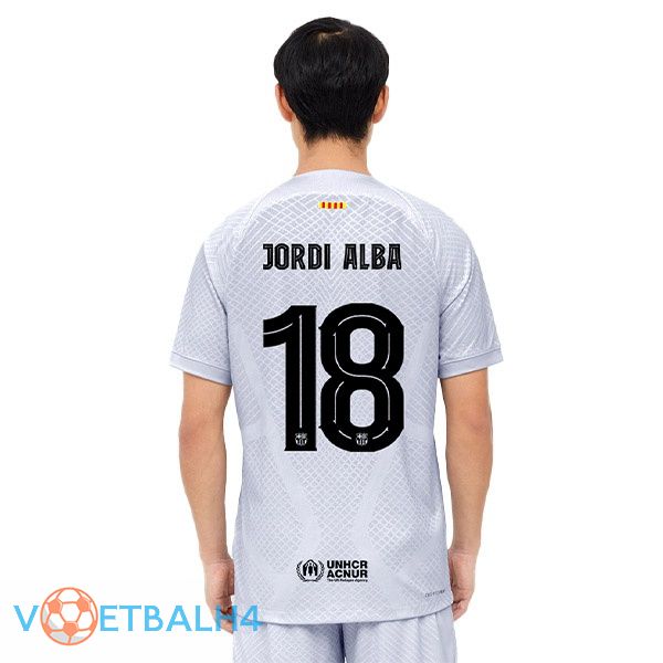 FC Barcelona (JORDI ALBA 18) voetbal jerseys derde grijs 2022-2023