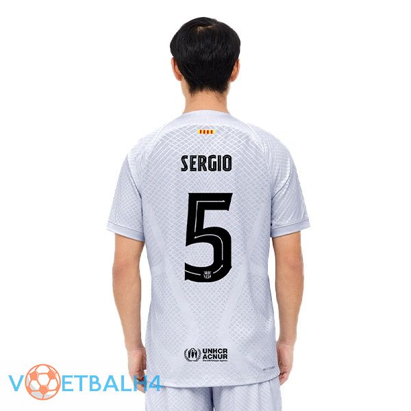 FC Barcelona (SERGIO 5) voetbal jerseys derde grijs 2022-2023