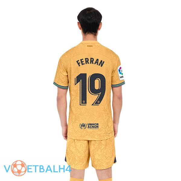 FC Barcelona (Ferran 19) voetbal jersey uit geel 2022/2023