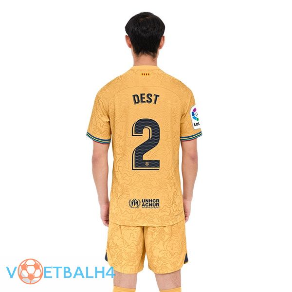 FC Barcelona (Dest 2) voetbal jersey uit geel 2022/2023