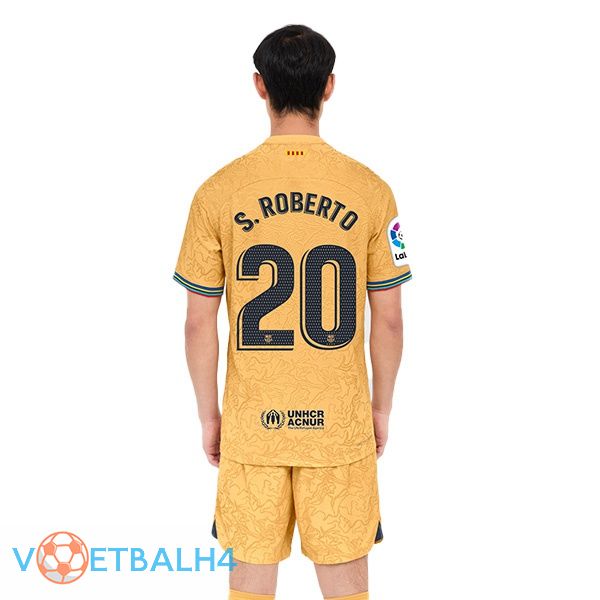 FC Barcelona (Sergi Roberto 20) voetbal jersey uit geel 2022/2023