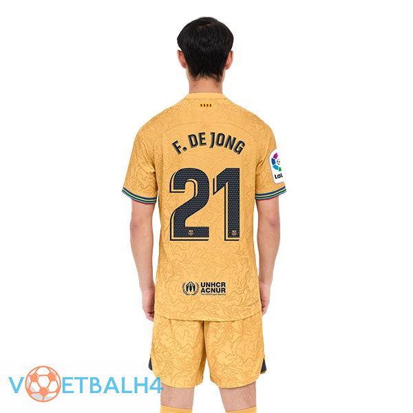 FC Barcelona (Frenkie de Jong 21) voetbal jersey uit geel 2022/2023