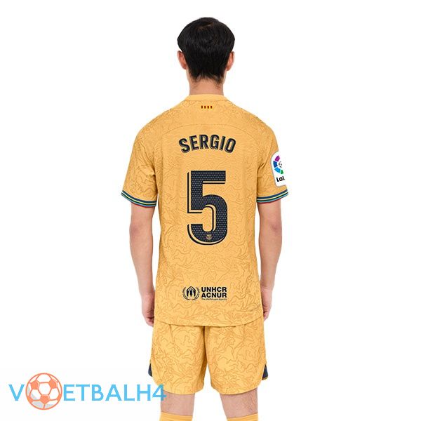 FC Barcelona (Sergio 5) voetbal jersey uit geel 2022/2023