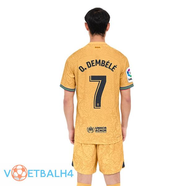 FC Barcelona (Ousmane Dembélé 7) voetbal jersey uit geel 2022/2023