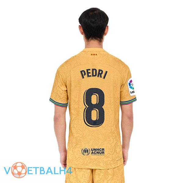 FC Barcelona (Pedri 8) voetbal jersey uit geel 2022/2023