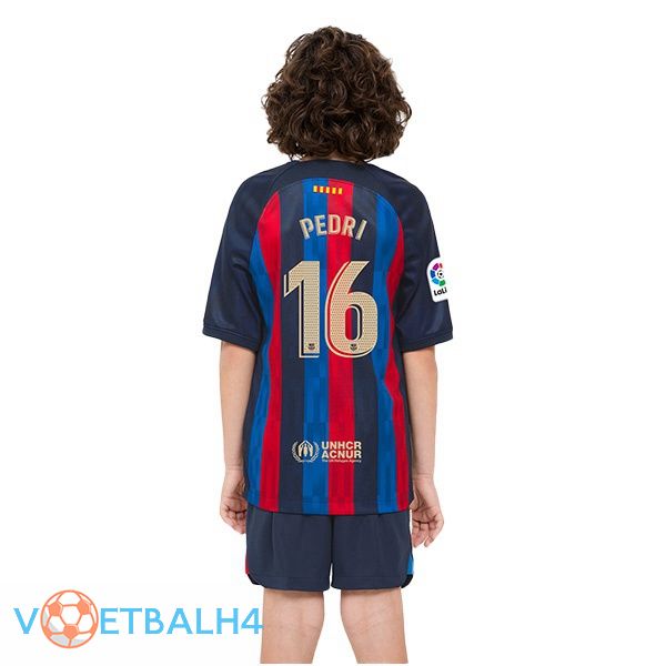 FC Barcelona (Pedri 16) kinderen voetbal jerseys thuis rood blauw 2022-2023