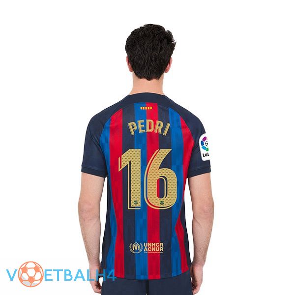 FC Barcelona (Pedri 16) voetbal jerseys thuis rood blauw 2022-2023